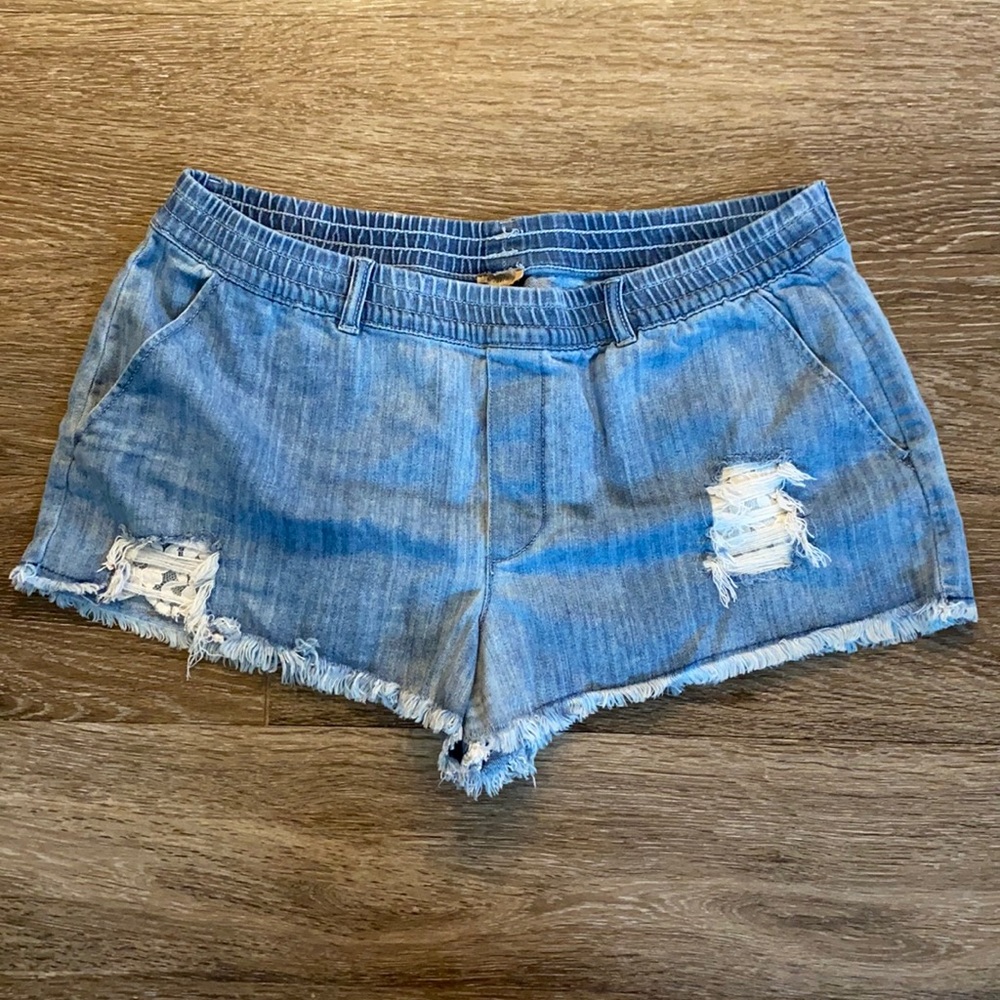 Aerie super soft stretchy jean shorts size L